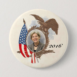 For President in 2016 Elizabeth Warren 7.5 Cm Round Badge