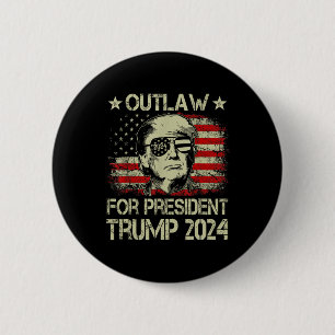 For President Trump 2024  6 Cm Round Badge