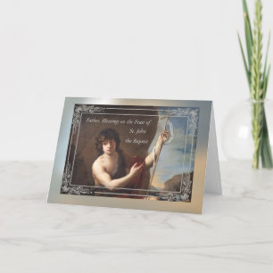 For Priest St John the Baptist Feast Day Old World Card