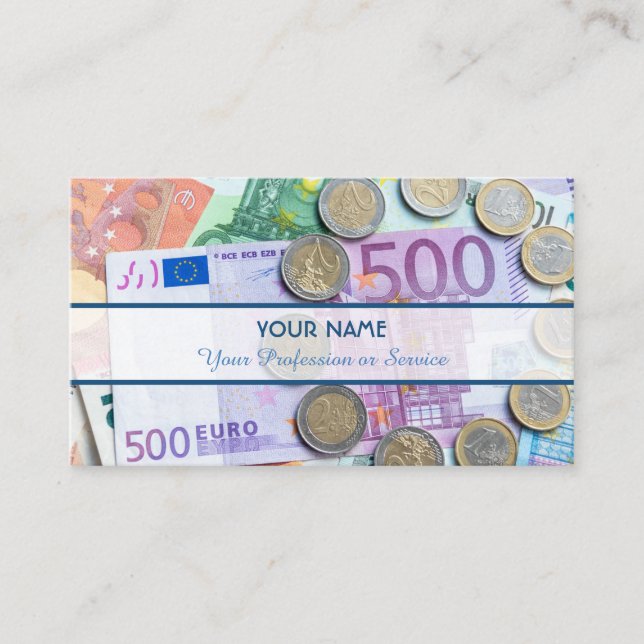 For professional banker or financial specialists business card (Front)