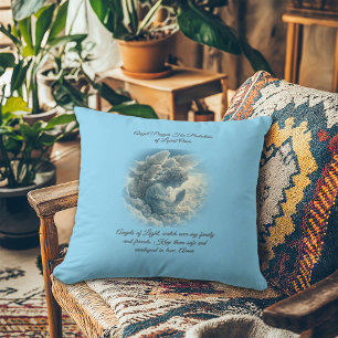 For Protection of Loved Ones Angel Prayer Cushion