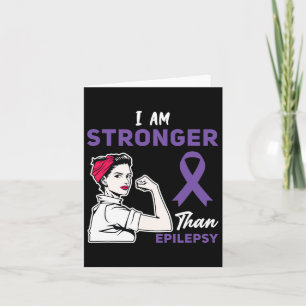 For Purple Ribbon Warrior And Supporters - Epileps Card