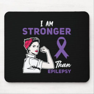 For Purple Ribbon Warrior And Supporters - Epileps Mouse Pad
