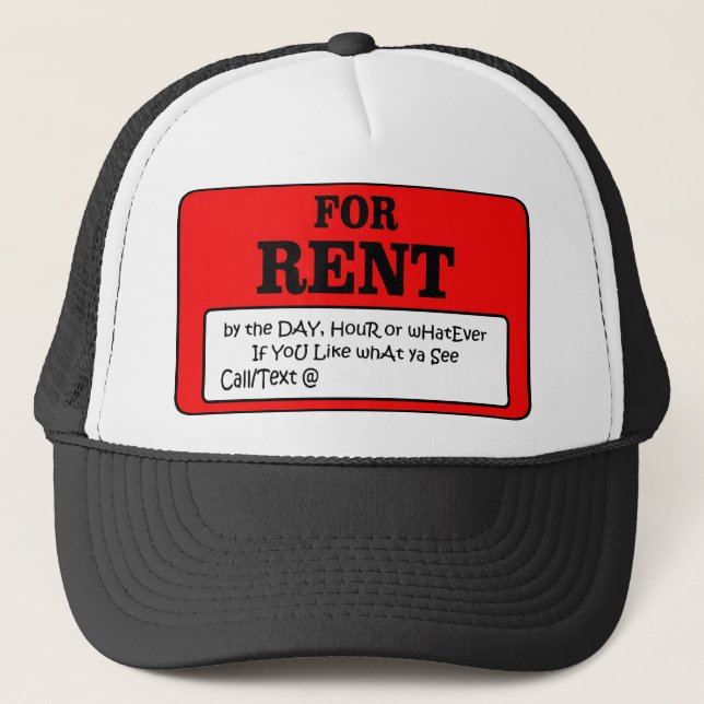 For Rent  Trucker Hat (Front)