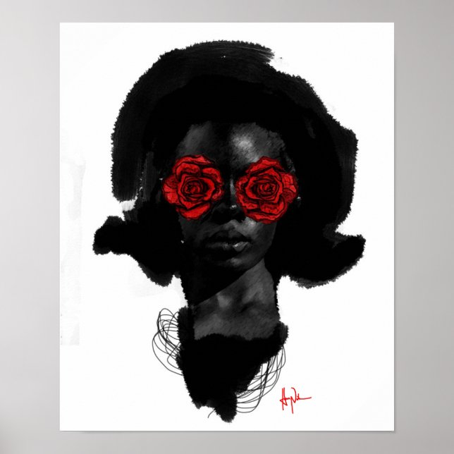 "For Rose Coloured Girls" Poster (Front)