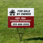 "For sale by Owner" customised yard sign