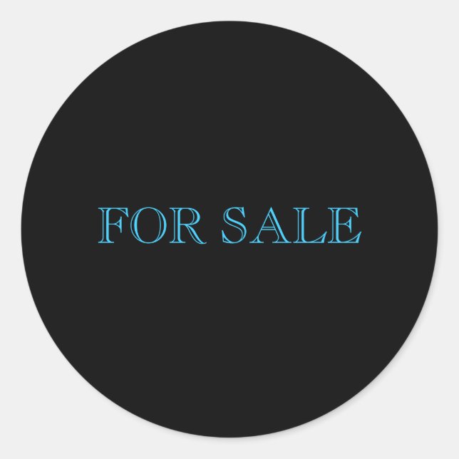FOR SALE CLASSIC ROUND STICKER (Front)