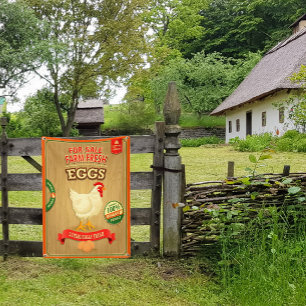 For Sale Farm Fresh Organic Eggs Banner