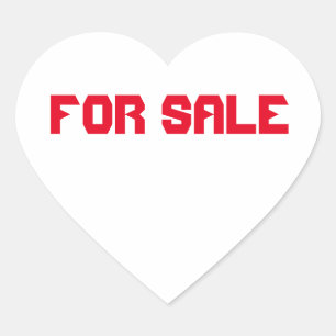 for sale heart sticker