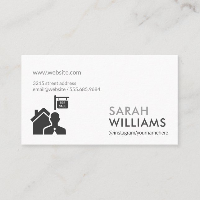 For Sale Real Estate Business Card (Front)