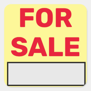 For Sale Square Sticker