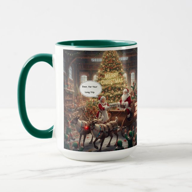 For Santa's  Long Trip Mug (Left)