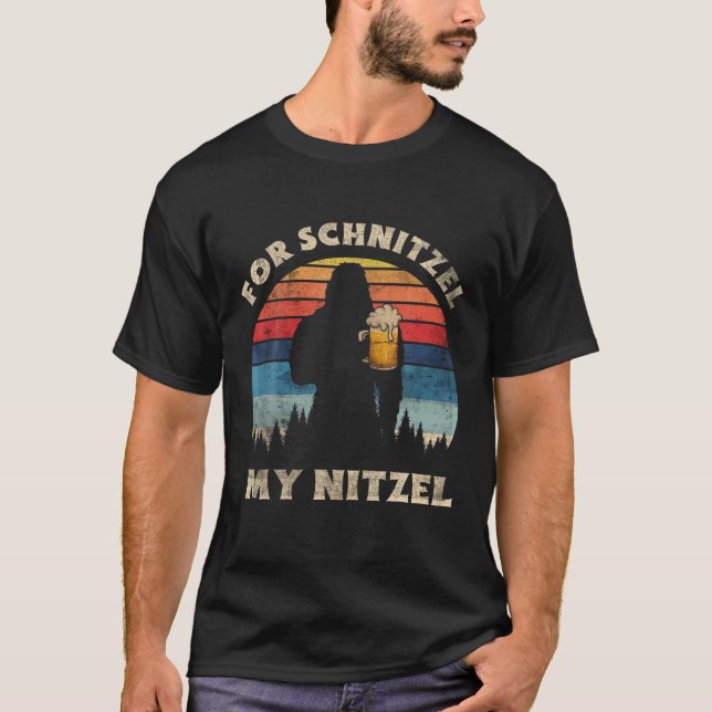 For Schnitzel My Nitzel Germany Oktoberfest Distre T-Shirt (Front)