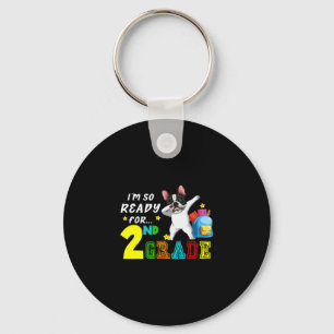 For Second Grade Dabbing French Bulldog Back To Sc Key Ring