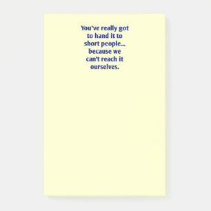 For Short Folks With a Sense of Humour Post-it Notes