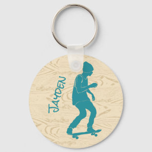 For Skateboarders Skateboarding Graphic Key Ring