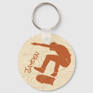 For Skateboarders Skateboarding Graphic Key Ring