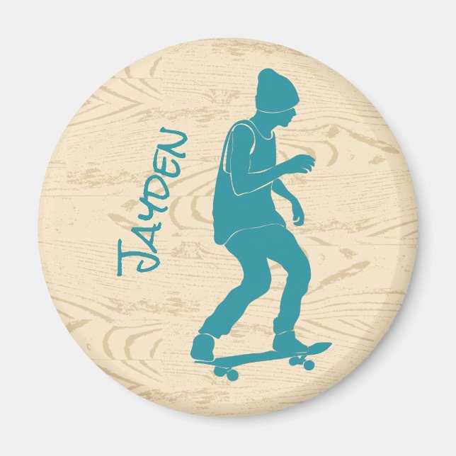 For Skateboarders Skateboarding Graphic Magnet (Front)