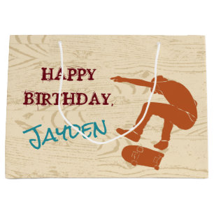 For Skateboarders Skateboarding Graphics Custom Large Gift Bag