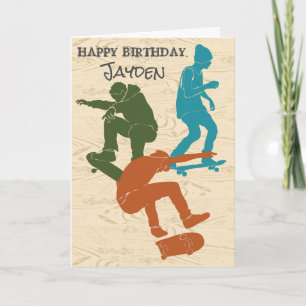 For Skateboarders, Skateboarding Themed Custom Card