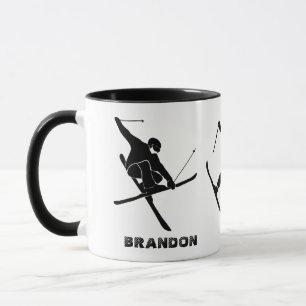 For Skiers Ski Tricks Personalised Mug