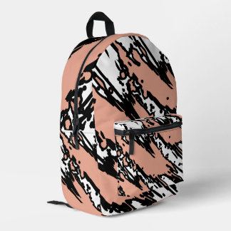 For Soft Souls – Blush Beige Abstract Backpack