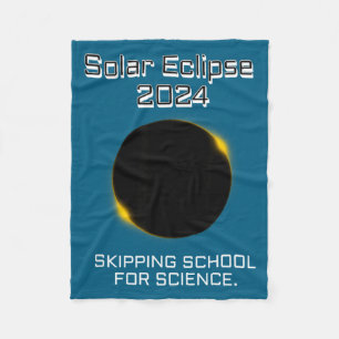 For Solar Eclipse Skipping School Science Fleece Blanket