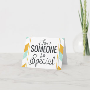 For someone so special happy gold minty chevron card