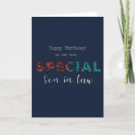 For Son In Law Special Birthday Card<br><div class="desc">Contemporary special son in law birthday card. Perfect for a man. Exclusive design to the Green Elephant Cards brand.</div>