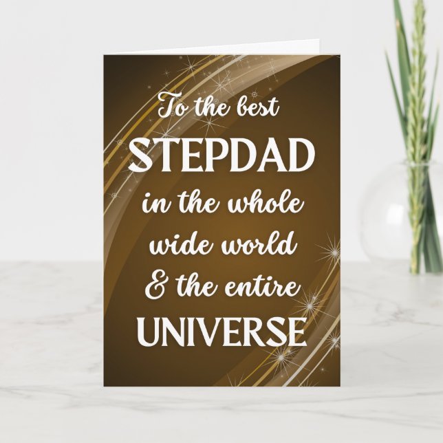 For Stepdad Father's Day Universe Theme Card (Front)