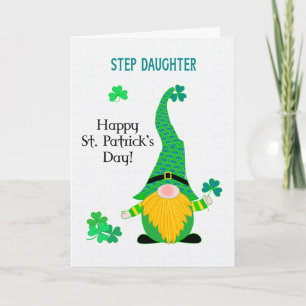 For Stepdaughter St Patrick's Fun Leprechaun Card