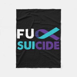 For Suicide Awareness Shirt Support Survivor Gift Fleece Blanket