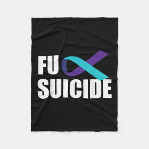 For Suicide Suicide Awareness Ribbon Suicide Preve Fleece Blanket