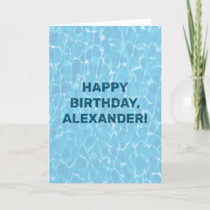For Swimmers Custom Message Swimming Pool Card