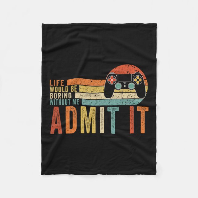 For Teenage Boy Graphic Video Games Gaming Gift Fo Fleece Blanket (Front)