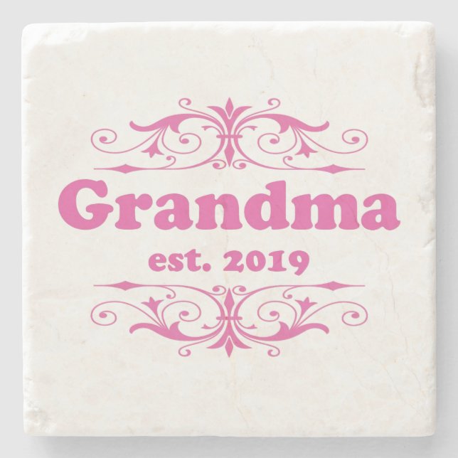 For That Special “Grandma 2019” Stone Coaster (Front)