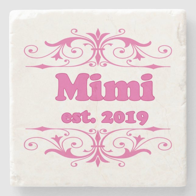 For That Special “Mimi 2019” Stone Coaster (Front)