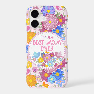 For The Best Mom Ever flowers and butterfly, birds