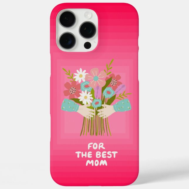 For The Best Mum Floral Case-Mate iPhone Case (Back)