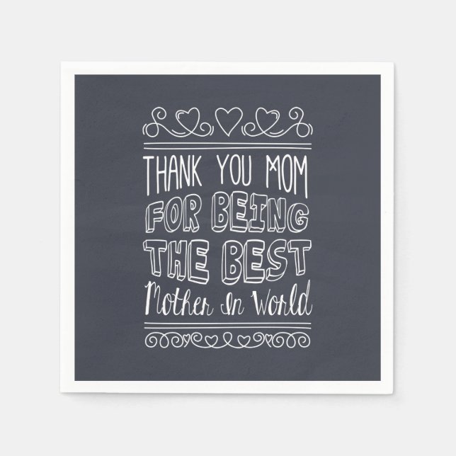 For The Best Mum in the World | Napkin (Front)