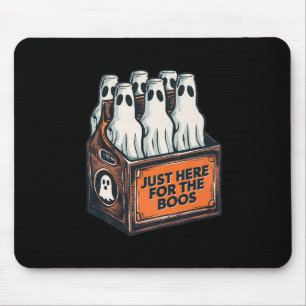 For The Boos Halloween 6 Pack Booze Ghost Beer Bot Mouse Pad