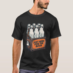 For The Boos Halloween 6 Pack Booze Ghost Beer Bot T-Shirt