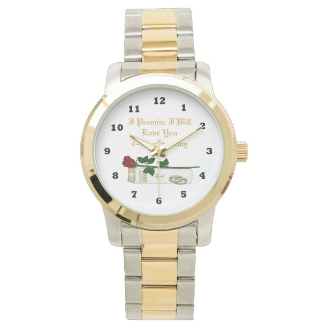 For The Bride Promise Two Tone Watch (Front)