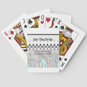 For the Bride White and Black Edgy design Playing Cards