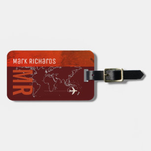 for the classy traveller a stylish reddish luggage tag