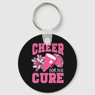 For The Cure Breast Cancer Awareness Cheerleader F Key Ring