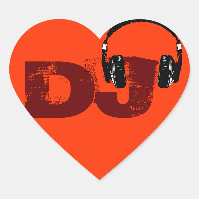 for the DJ Heart Sticker (Front)