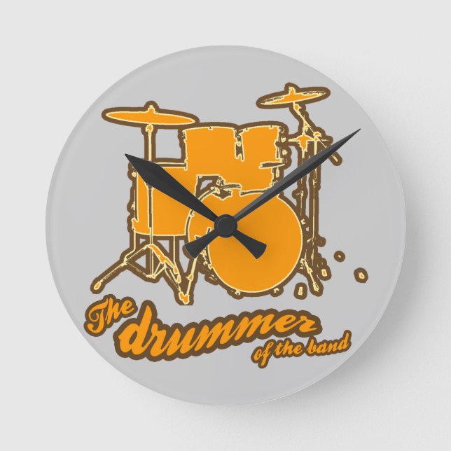 For the drummer round clock (Front)