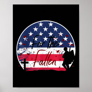 For The Fallen Heroes Memorial Day Veterans  Poster