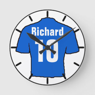 For the Football Fan. Football Club Round Clock